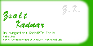 zsolt kadnar business card